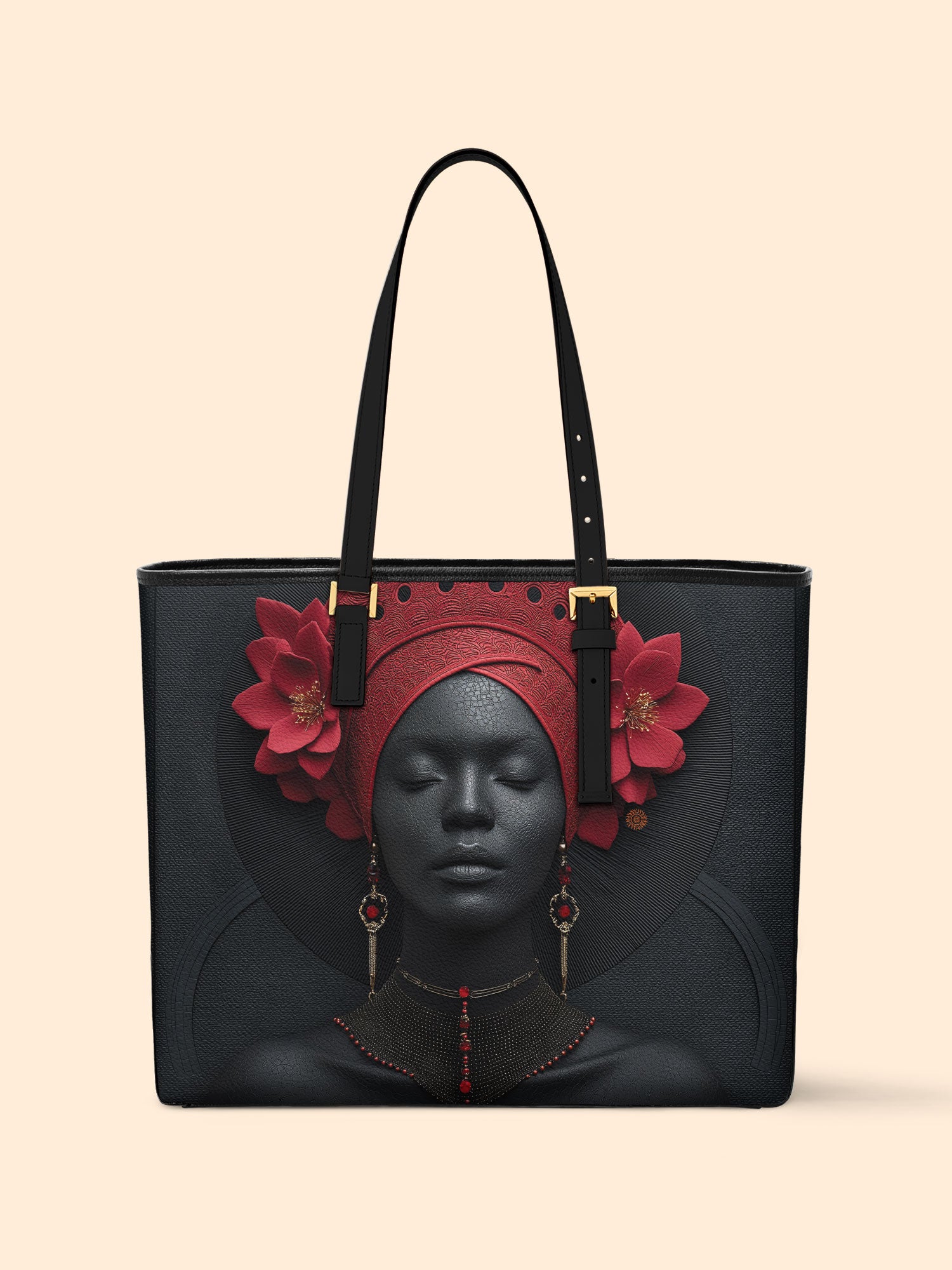 Carmine Ember Sleek Leather Tote QR0TD192