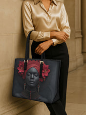 Carmine Ember Sleek Leather Tote QR0TD192