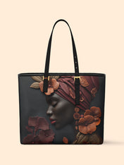 Crimson Echo Sleek Leather Tote QR0TD180