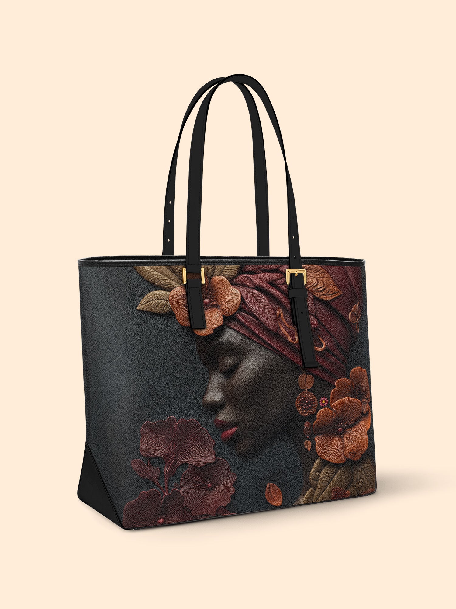 Crimson Echo Sleek Leather Tote QR0TD180