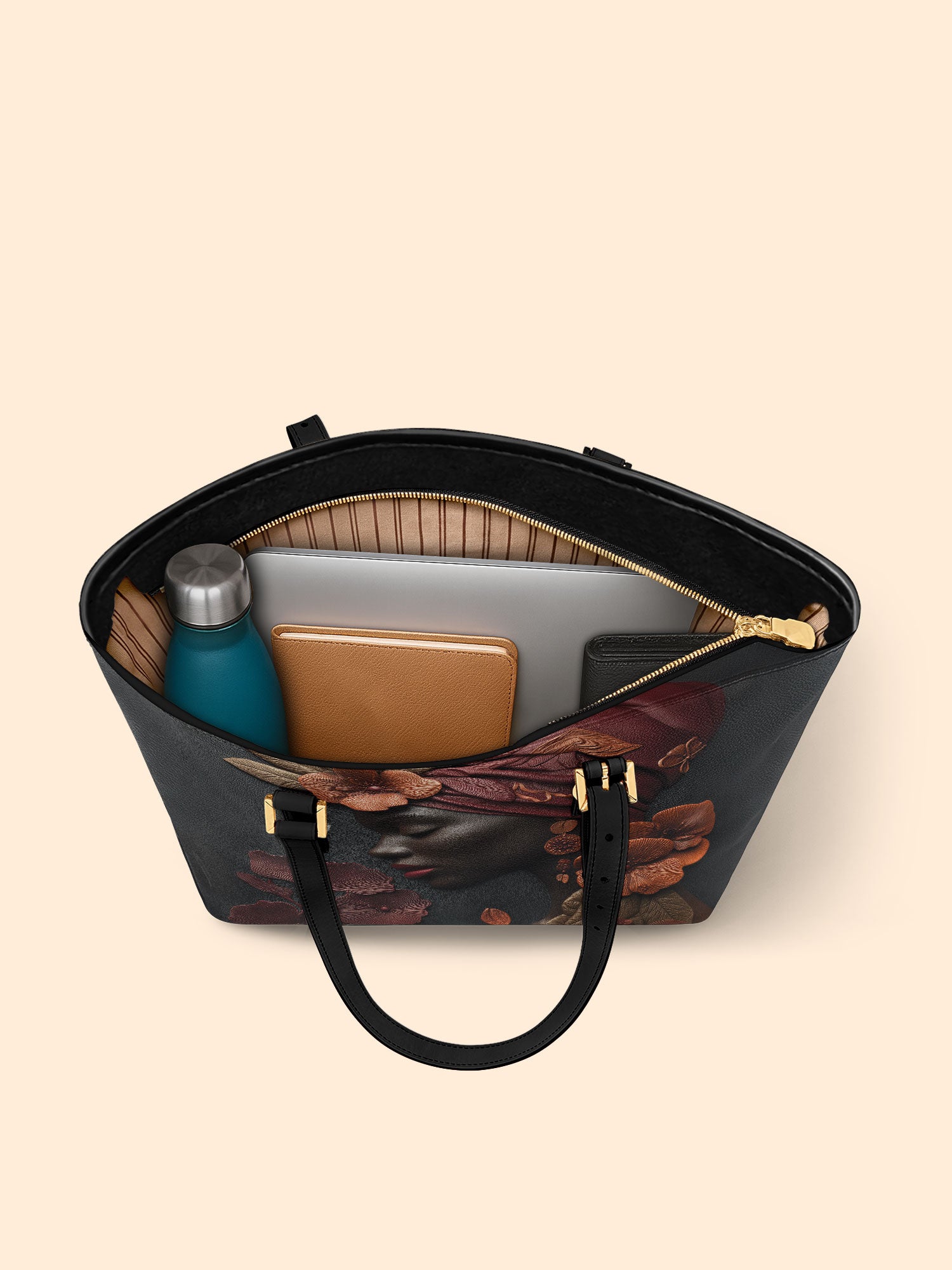 Crimson Echo Sleek Leather Tote QR0TD180