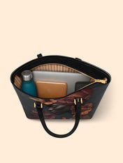 Crimson Echo Sleek Leather Tote QR0TD180