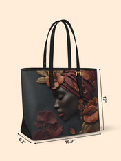 Crimson Echo Sleek Leather Tote QR0TD180