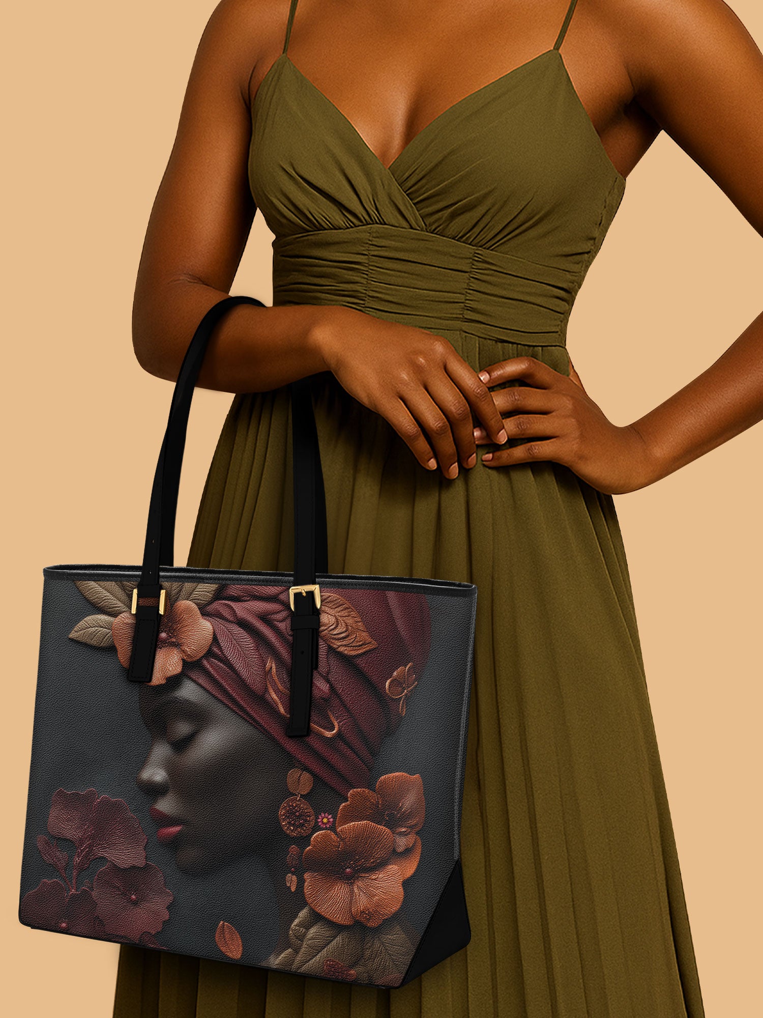 Crimson Echo Sleek Leather Tote QR0TD180