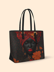 Ember Bloom Sleek Leather Tote QR0TD183