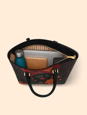 Ember Bloom Sleek Leather Tote QR0TD183