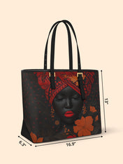 Ember Bloom Sleek Leather Tote QR0TD183
