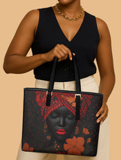 Ember Bloom Sleek Leather Tote QR0TD183