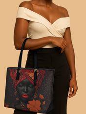 Ember Bloom Sleek Leather Tote QR0TD183