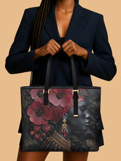 Flare Petal Sleek Leather Tote QR0TD195