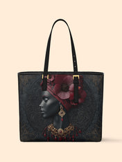 Roseate Veil Sleek Leather Tote QR0TD198