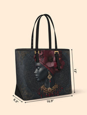 Roseate Veil Sleek Leather Tote QR0TD198