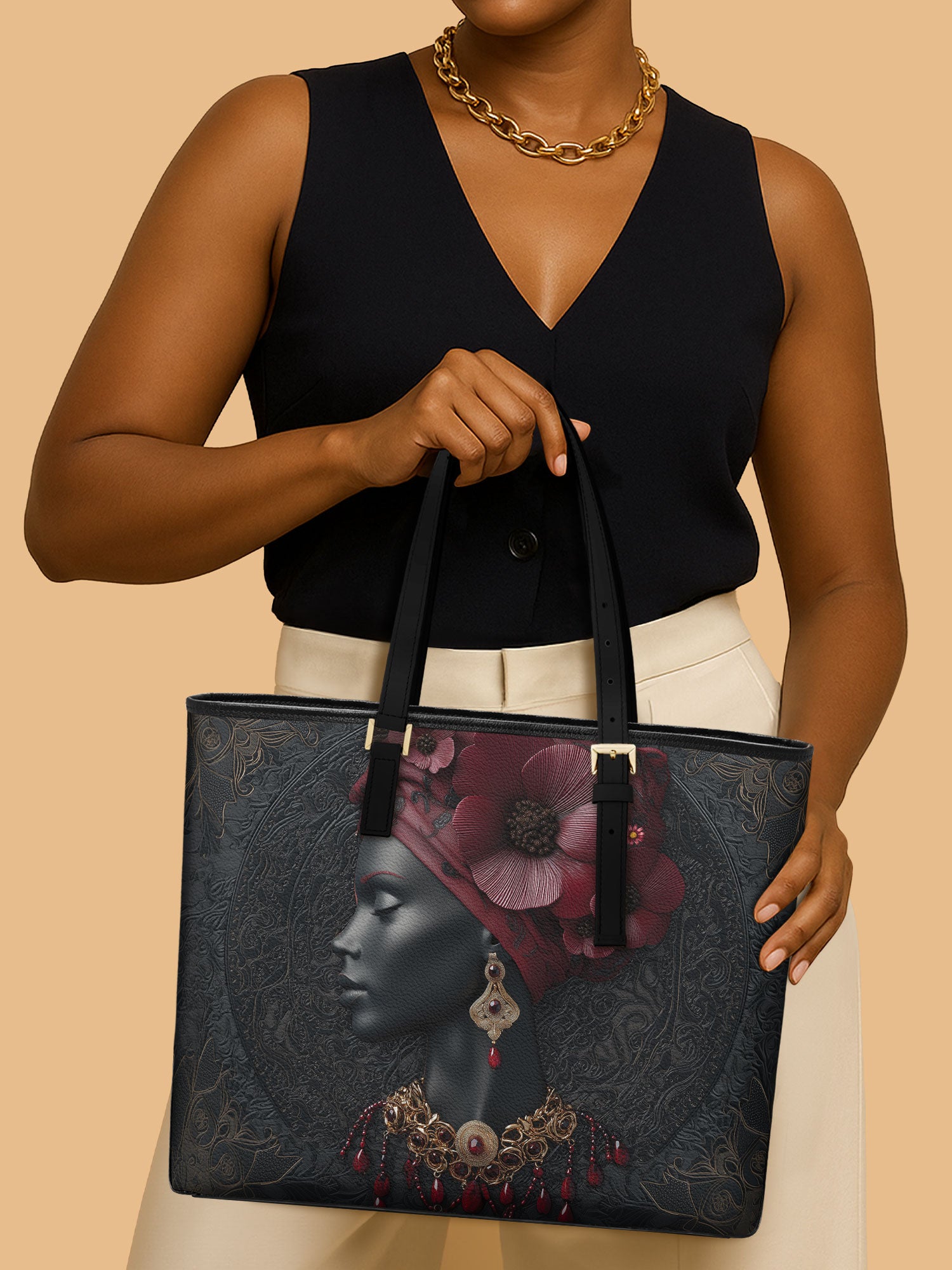 Roseate Veil Sleek Leather Tote QR0TD198