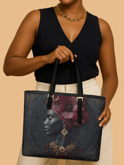 Roseate Veil Sleek Leather Tote QR0TD198