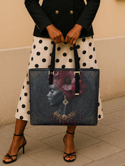 Roseate Veil Sleek Leather Tote QR0TD198