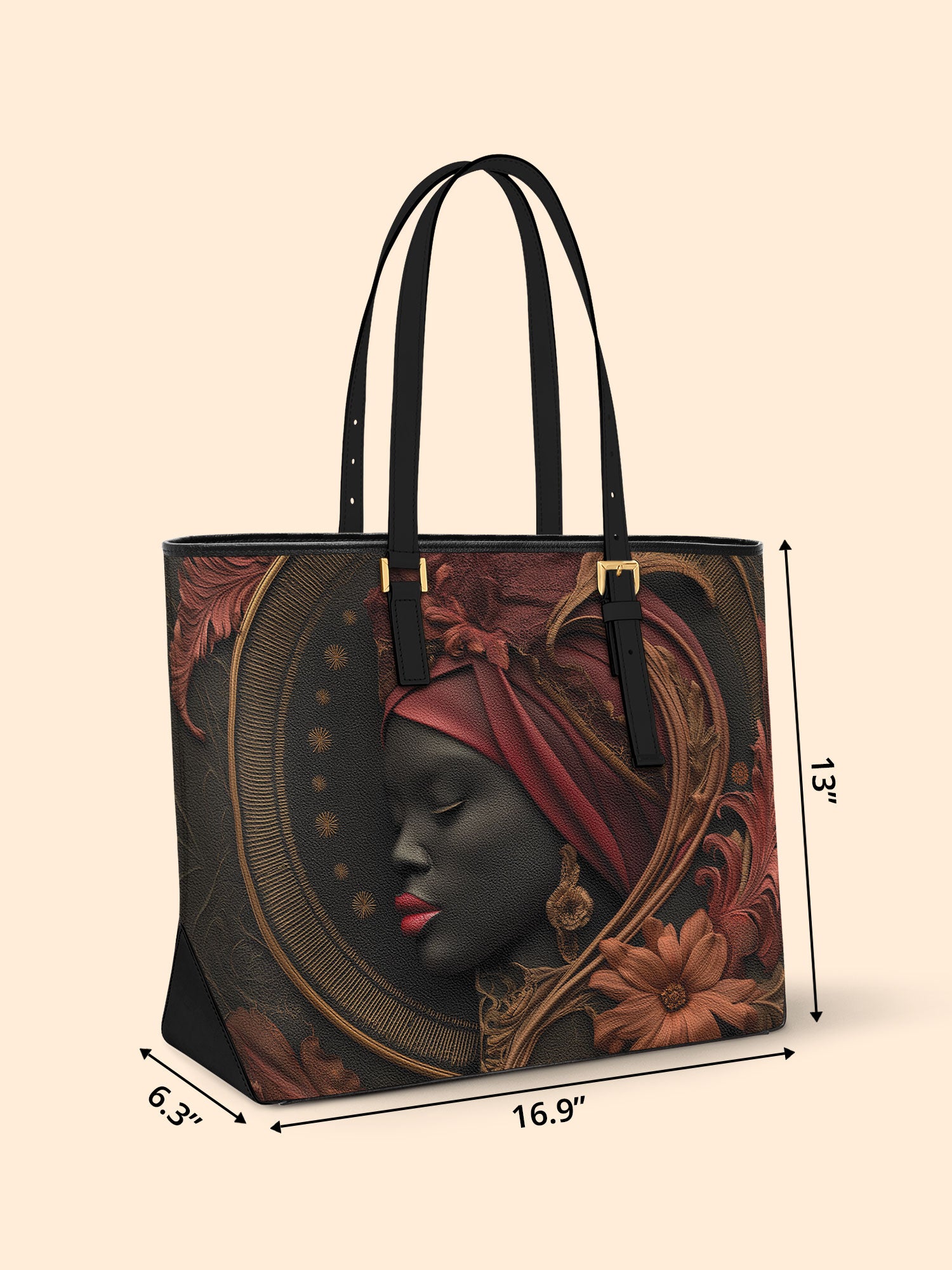 Ruby Mirage Sleek Leather Tote QR0TD177