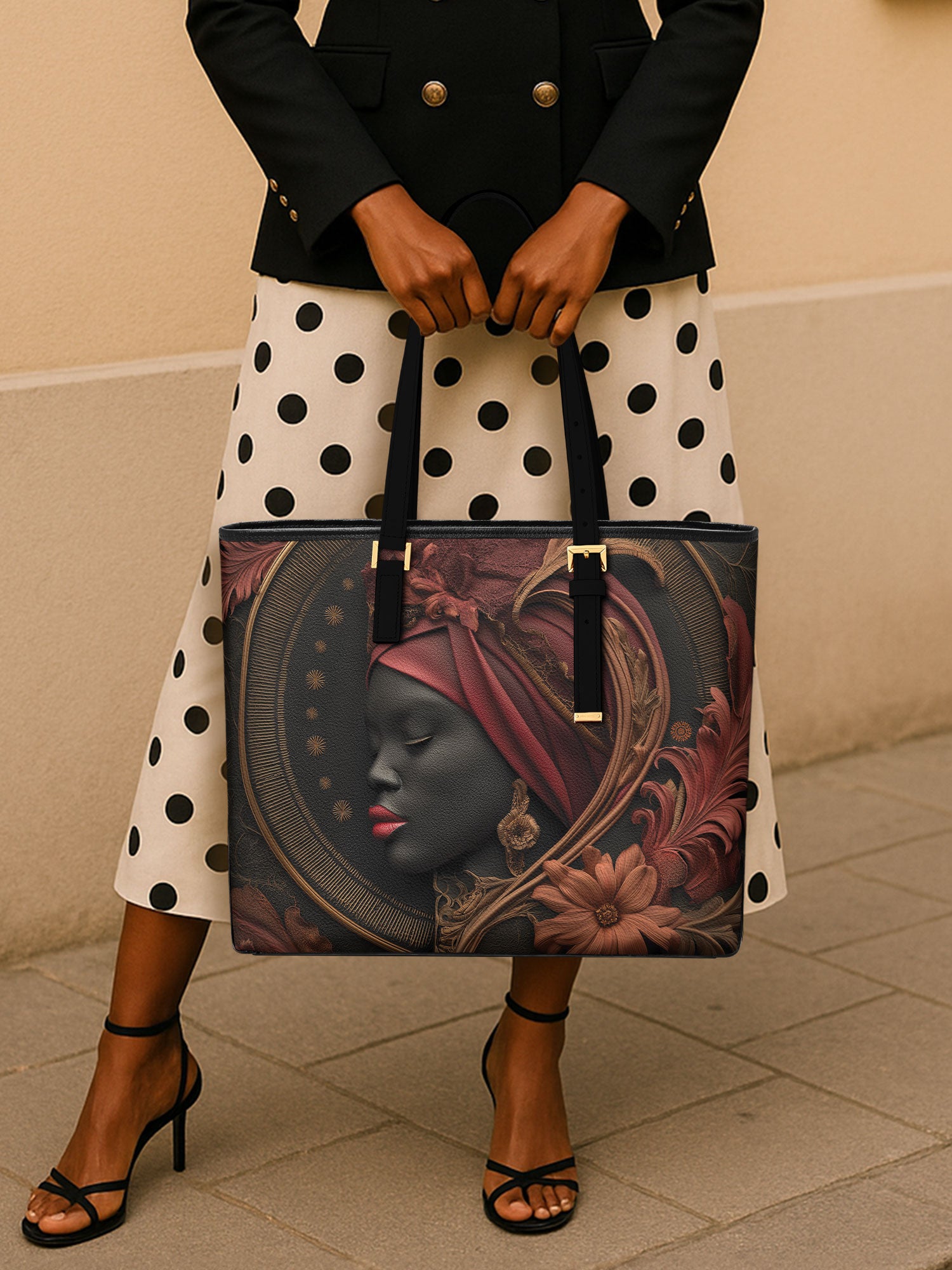 Ruby Mirage Sleek Leather Tote QR0TD177