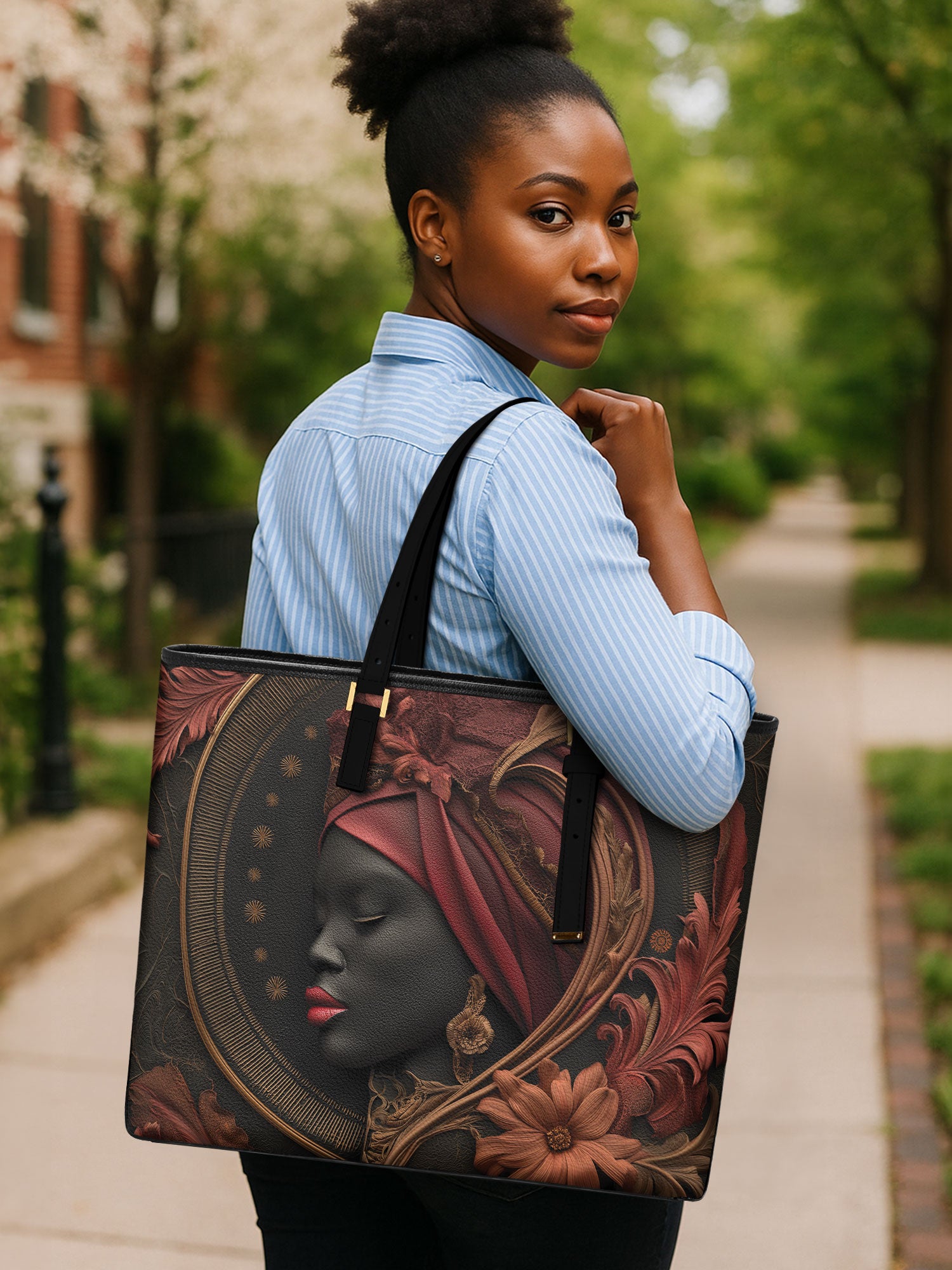 Ruby Mirage Sleek Leather Tote QR0TD177