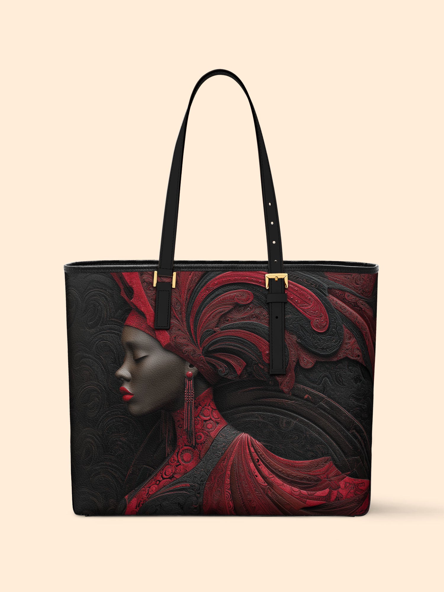 Sanguine Whisper Sleek Leather Tote QR0TD201