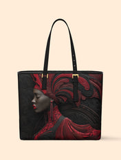 Sanguine Whisper Sleek Leather Tote QR0TD201
