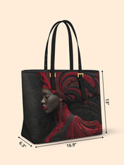 Sanguine Whisper Sleek Leather Tote QR0TD201