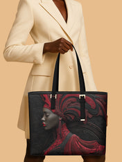 Sanguine Whisper Sleek Leather Tote QR0TD201