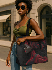 Sanguine Whisper Sleek Leather Tote QR0TD201