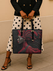 Sanguine Whisper Sleek Leather Tote QR0TD201