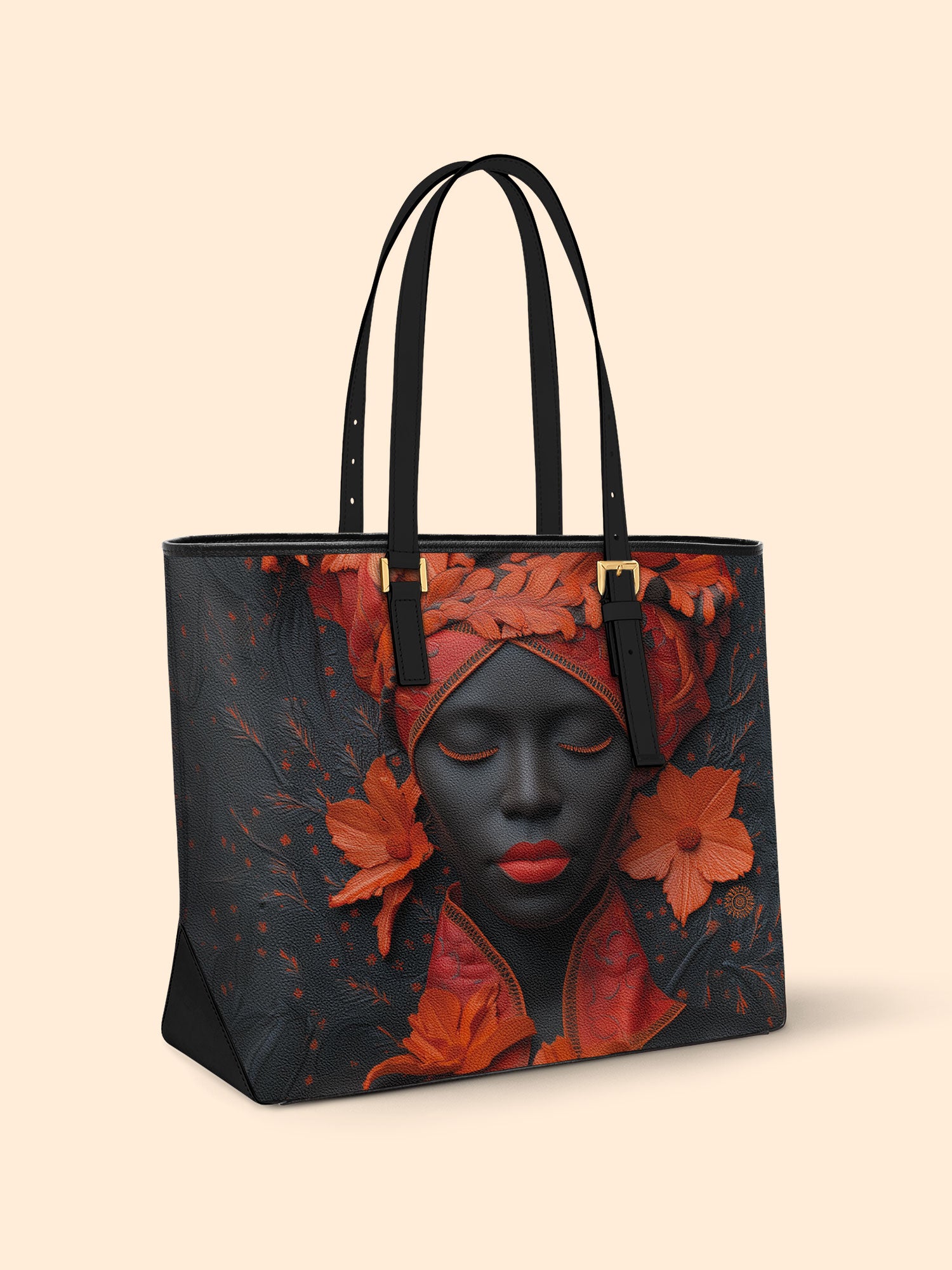 Scarlet Vein Sleek Leather Tote QR0TD186