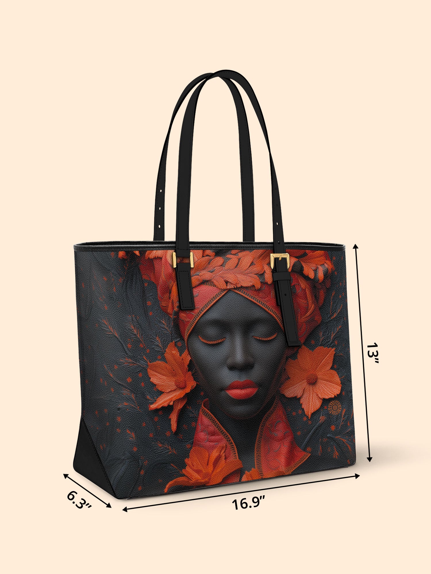 Scarlet Vein Sleek Leather Tote QR0TD186