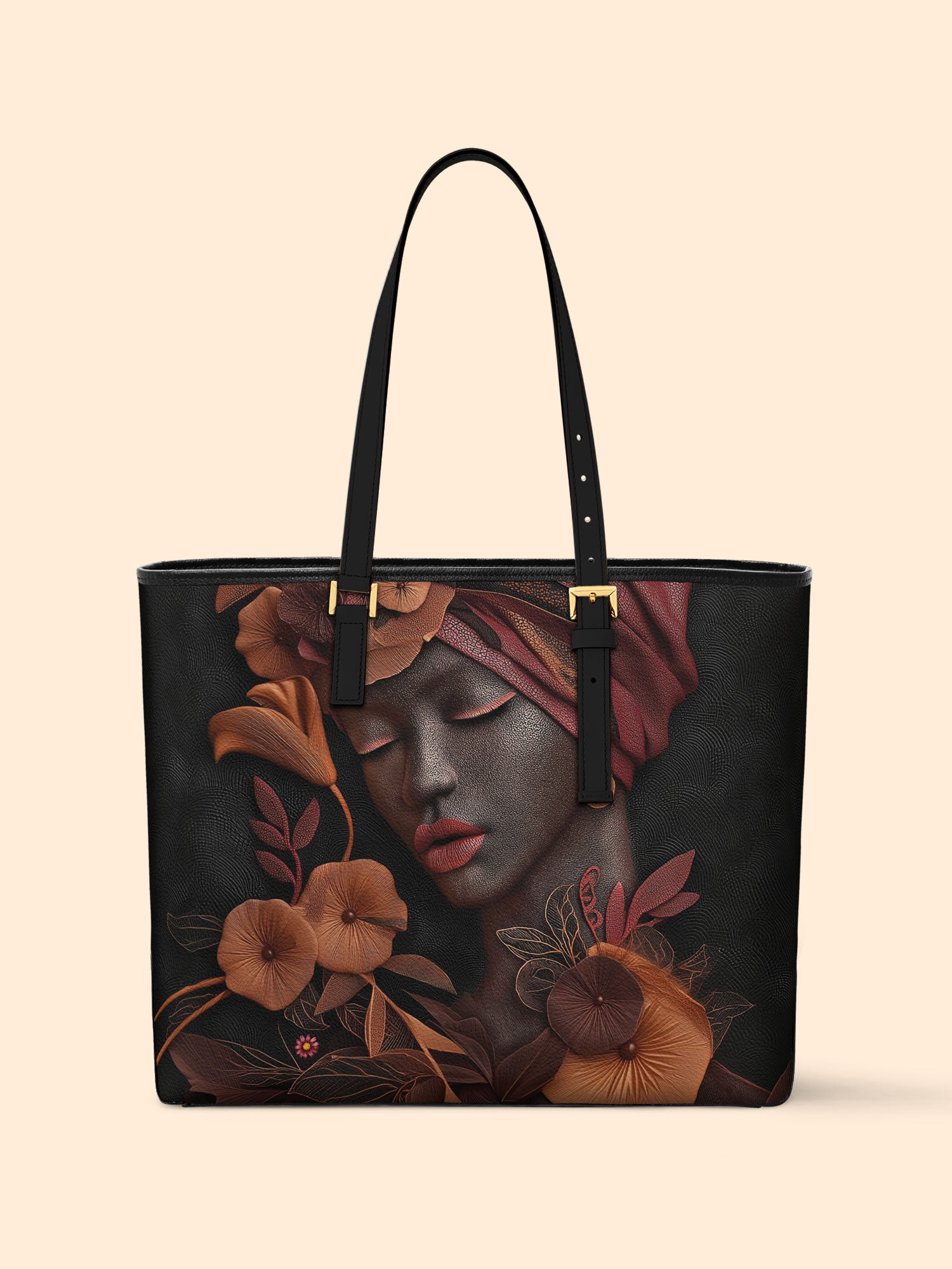 Vermilion Song Sleek Leather Tote QR0TD204