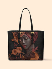 Vermilion Song Sleek Leather Tote QR0TD204