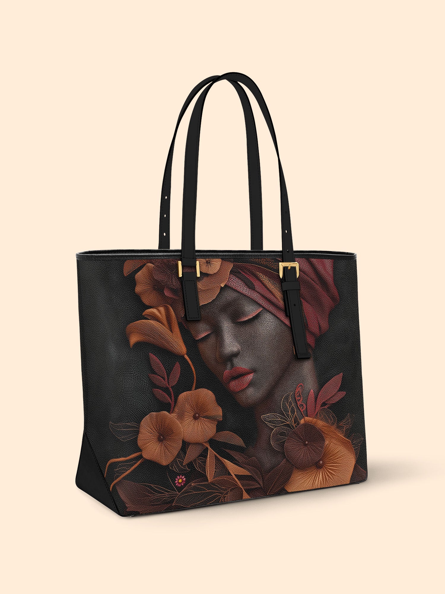 Vermilion Song Sleek Leather Tote QR0TD204