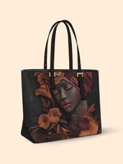 Vermilion Song Sleek Leather Tote QR0TD204