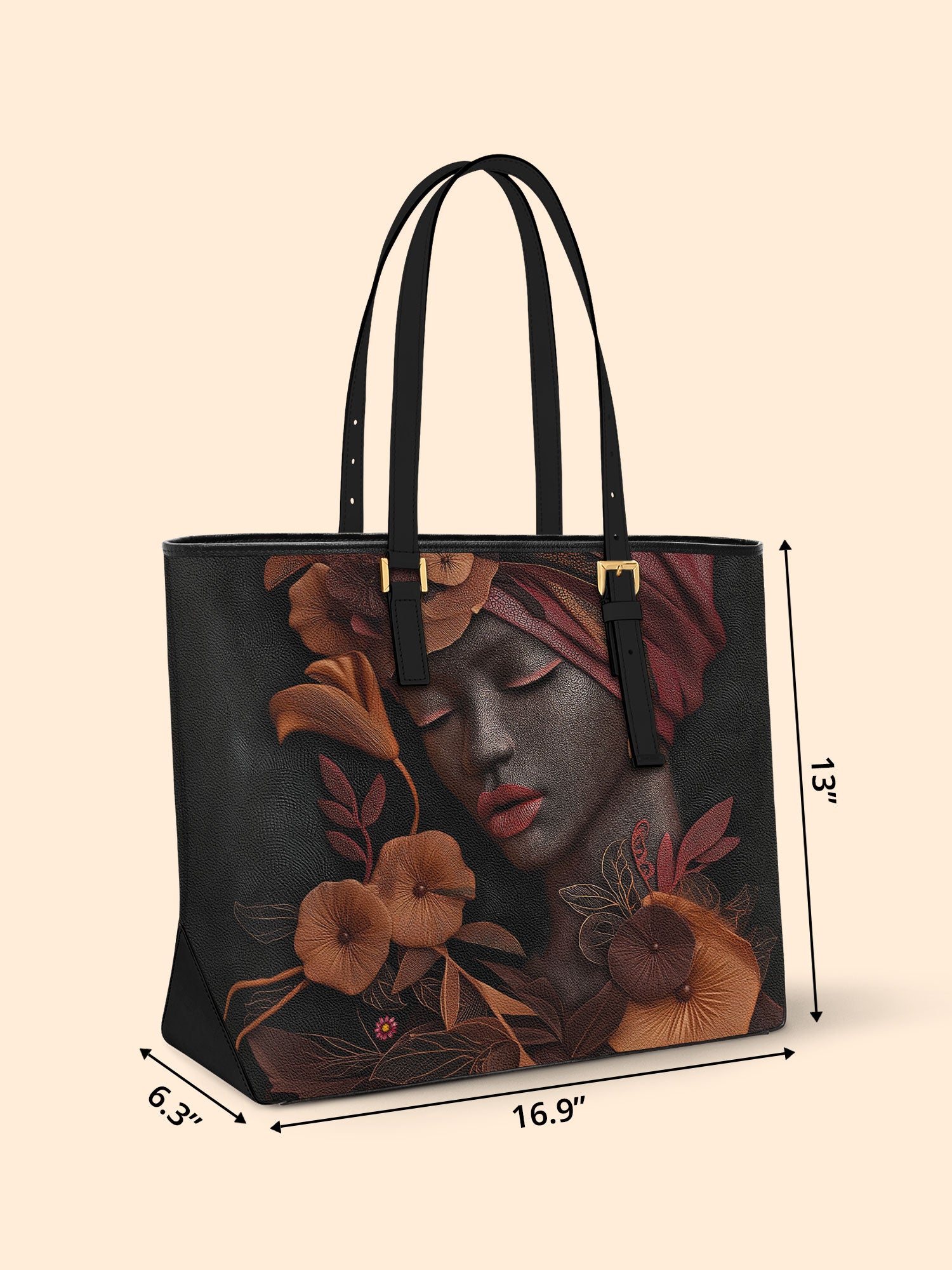 Vermilion Song Sleek Leather Tote QR0TD204