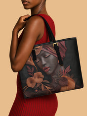 Vermilion Song Sleek Leather Tote QR0TD204