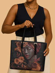 Vermilion Song Sleek Leather Tote QR0TD204