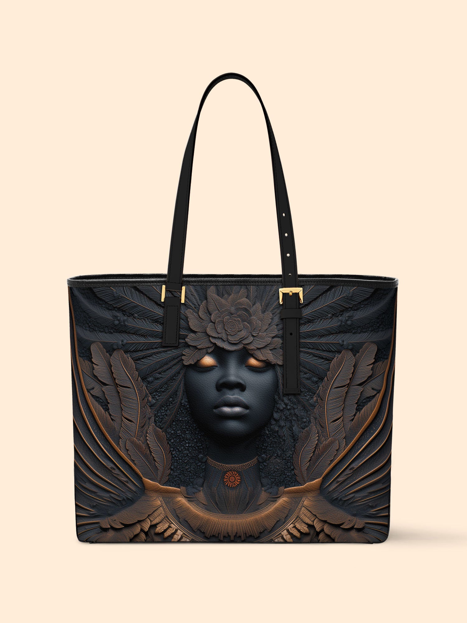 Whispered Canopy Sleek Leather Tote QR0TD298