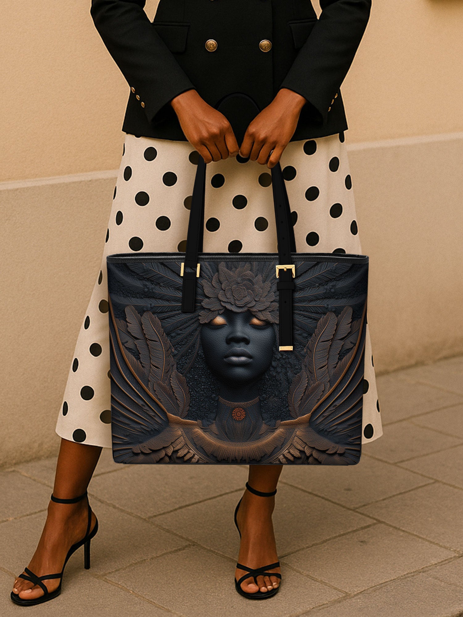 Whispered Canopy Sleek Leather Tote QR0TD298