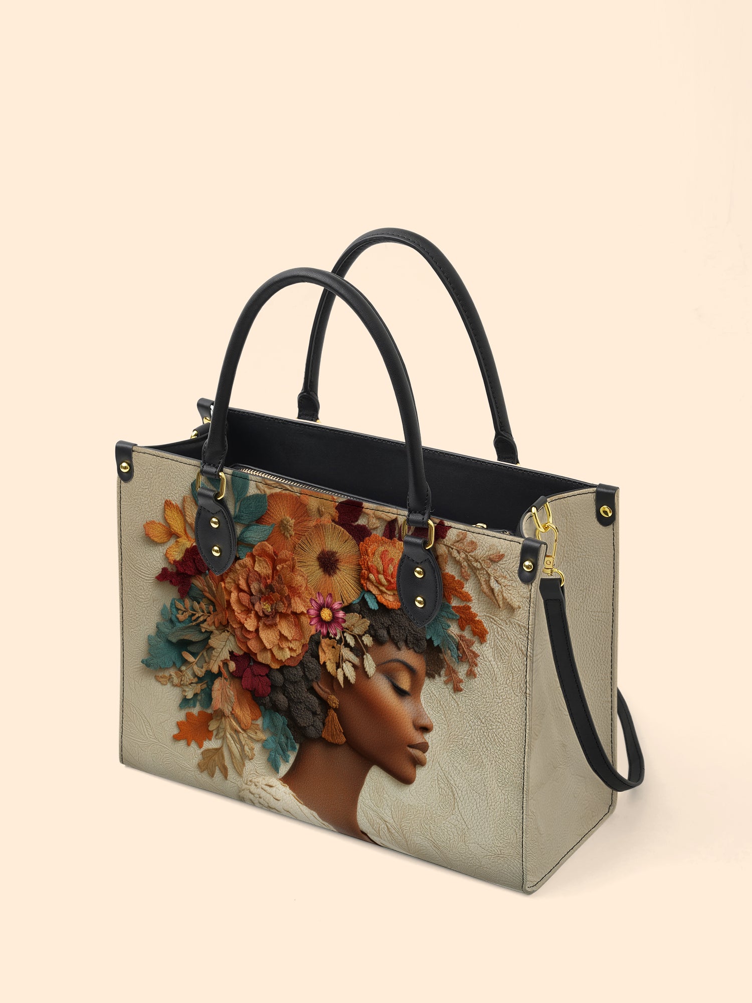 Floral Elegance Premium Leather Handbag QR0HH072