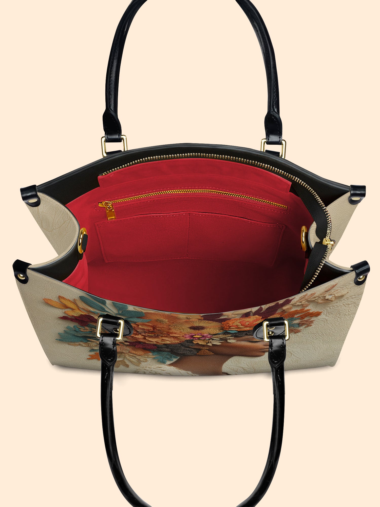 Floral Elegance Premium Leather Handbag QR0HH072