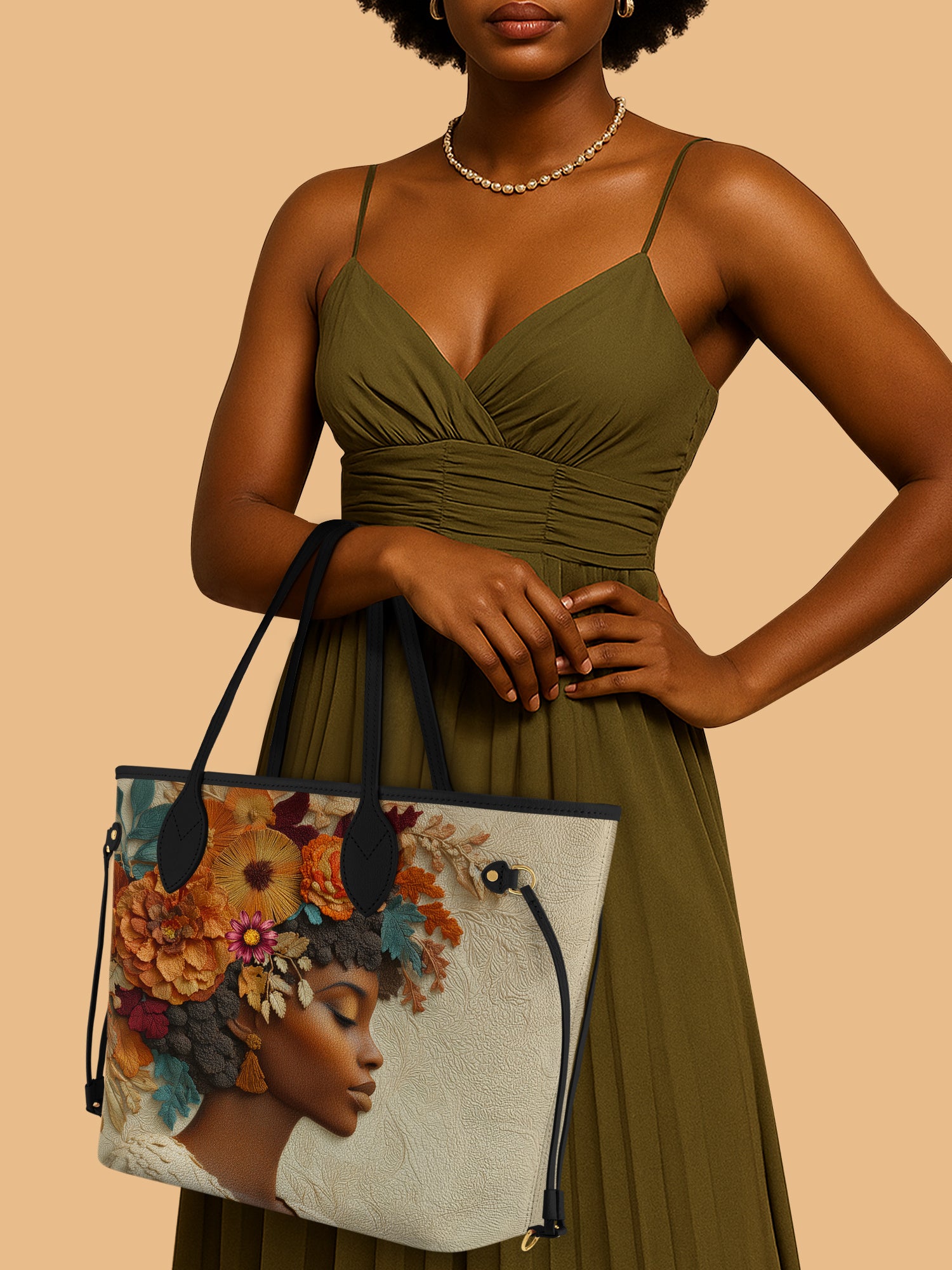 Floral Elegance Classic Shopper Tote QR0HH082