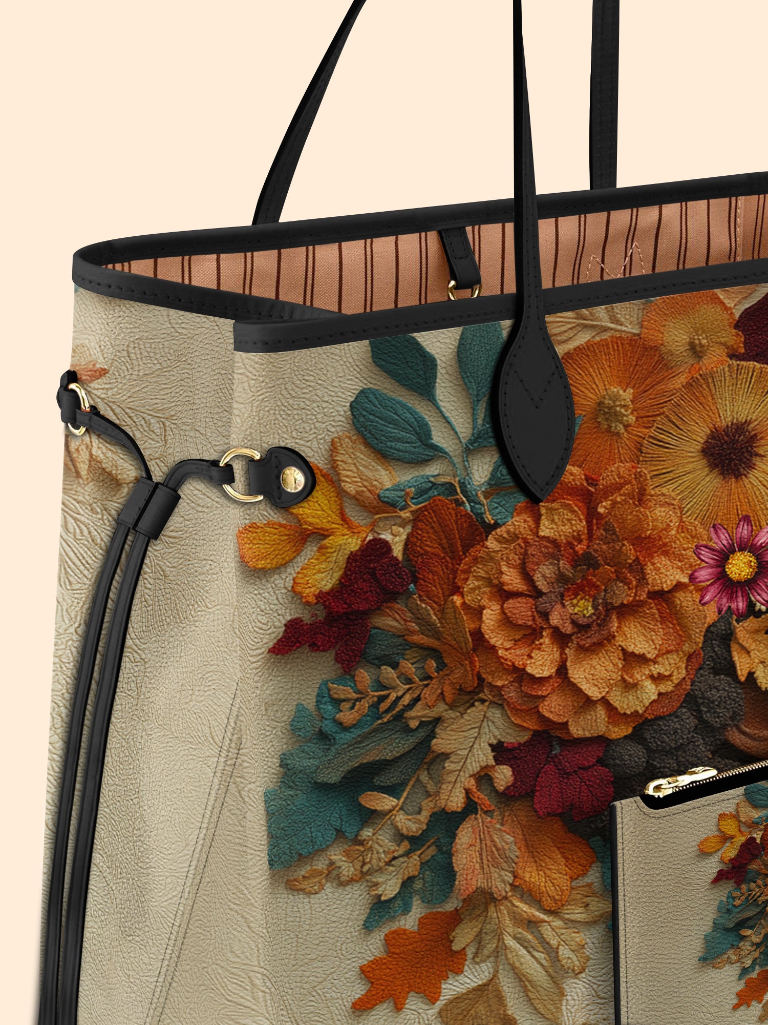 Floral Elegance Classic Shopper Tote QR0HH082