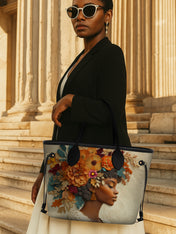 Floral Elegance Classic Shopper Tote QR0HH082