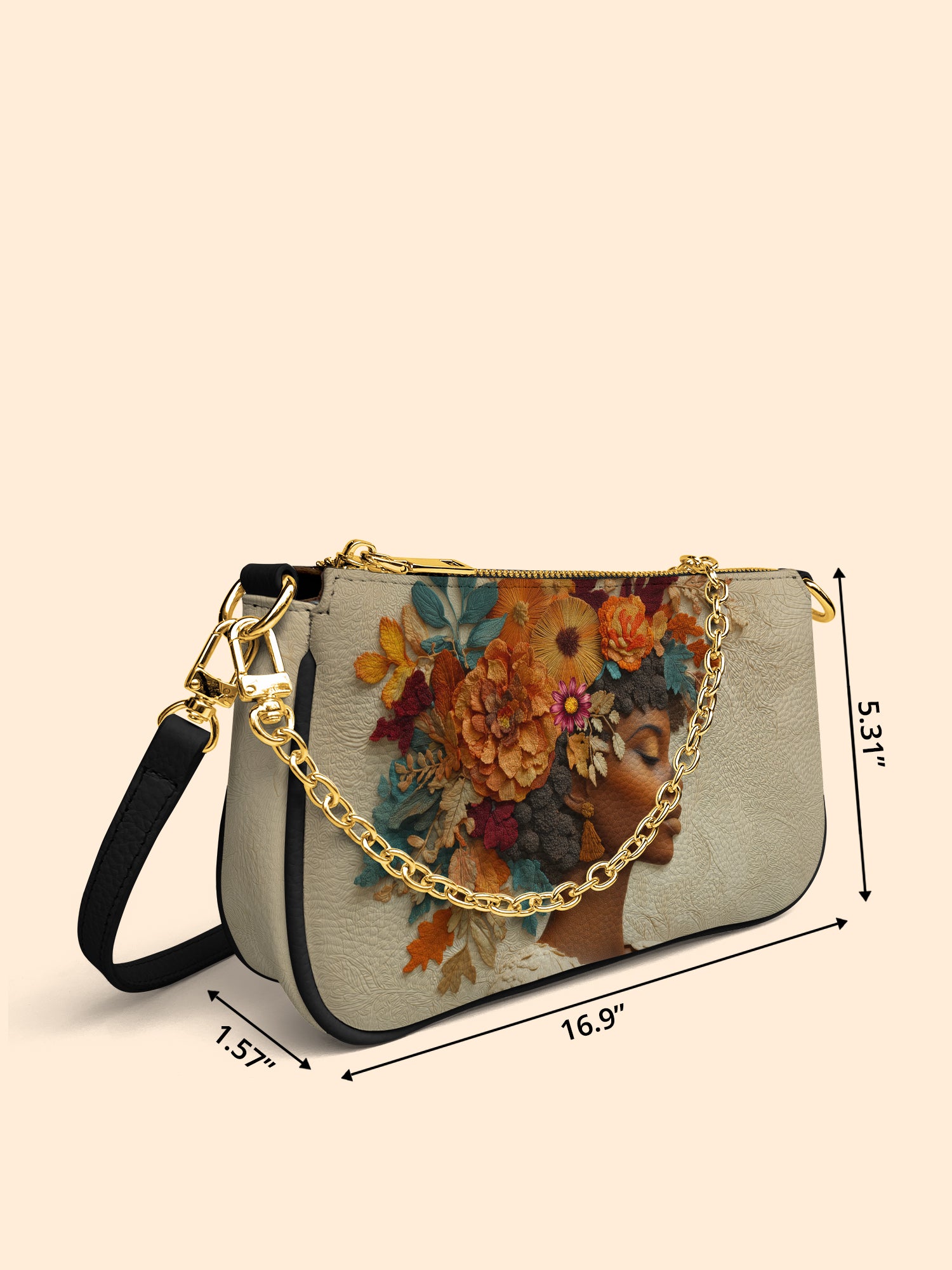 Floral Elegance Classic Zip Pochette QR0HH077