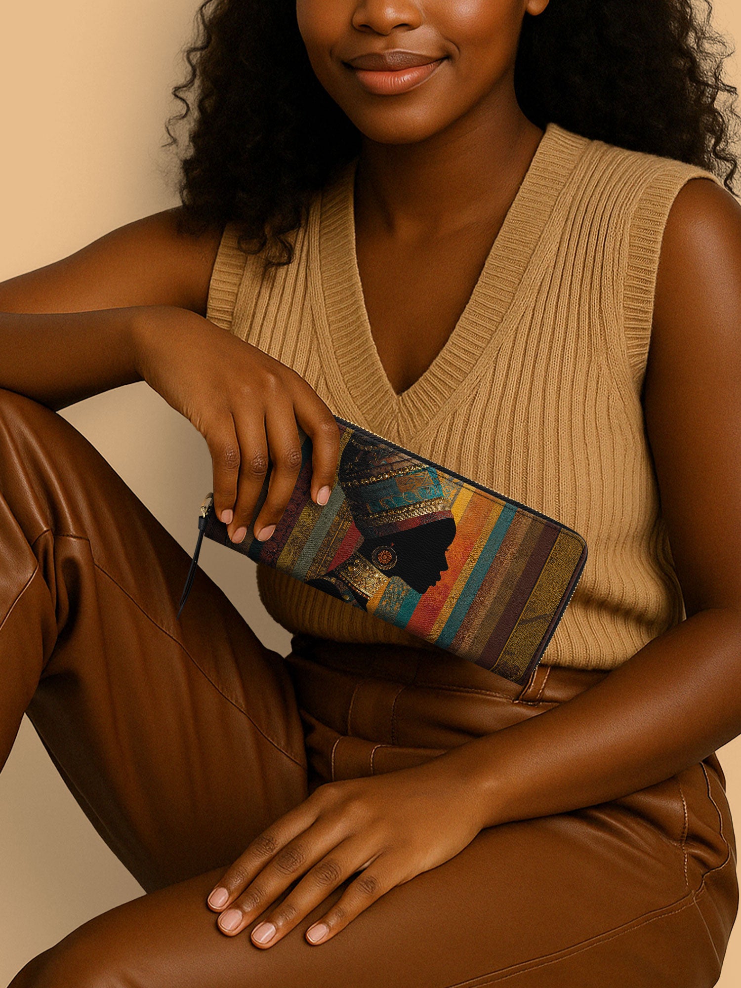 Brown Radiance Slimline Zippy Wallet QR0TV090