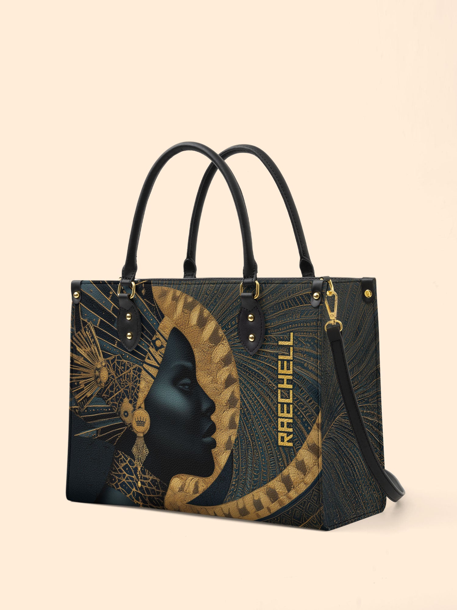 Ebon Halo Premium Leather Handbag