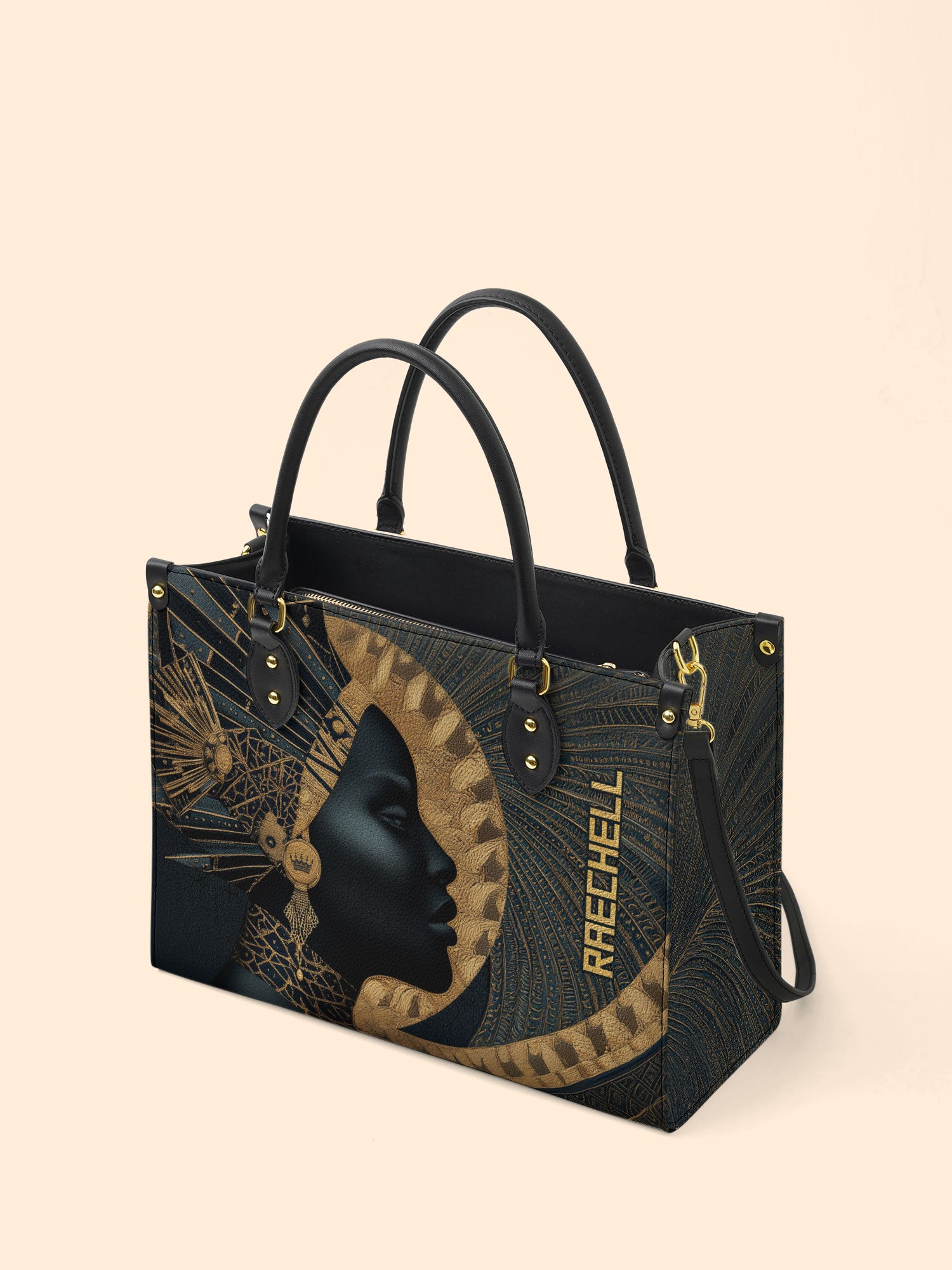 Ebon Halo Premium Leather Handbag