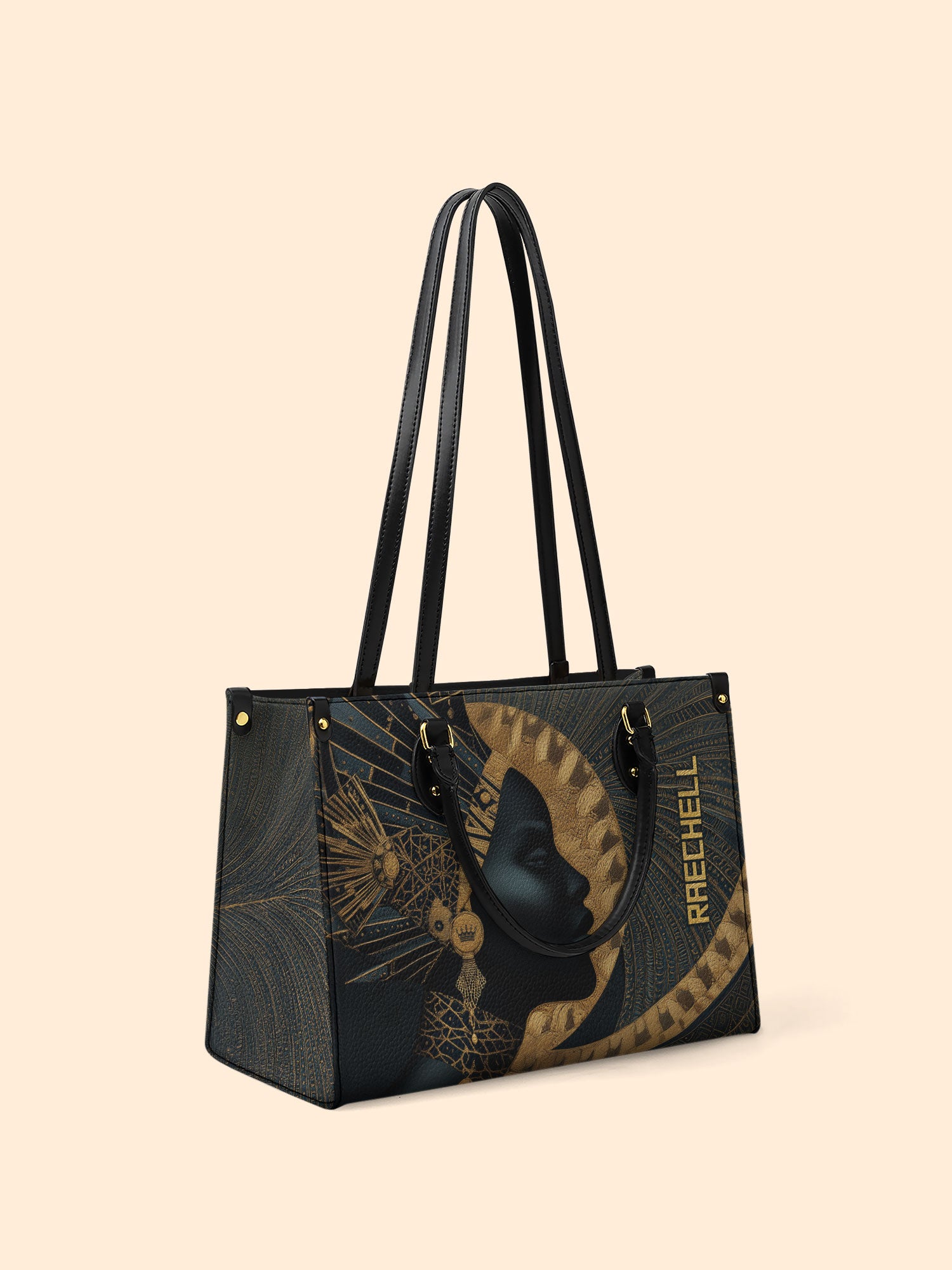 Ebon Halo Premium Leather Handbag