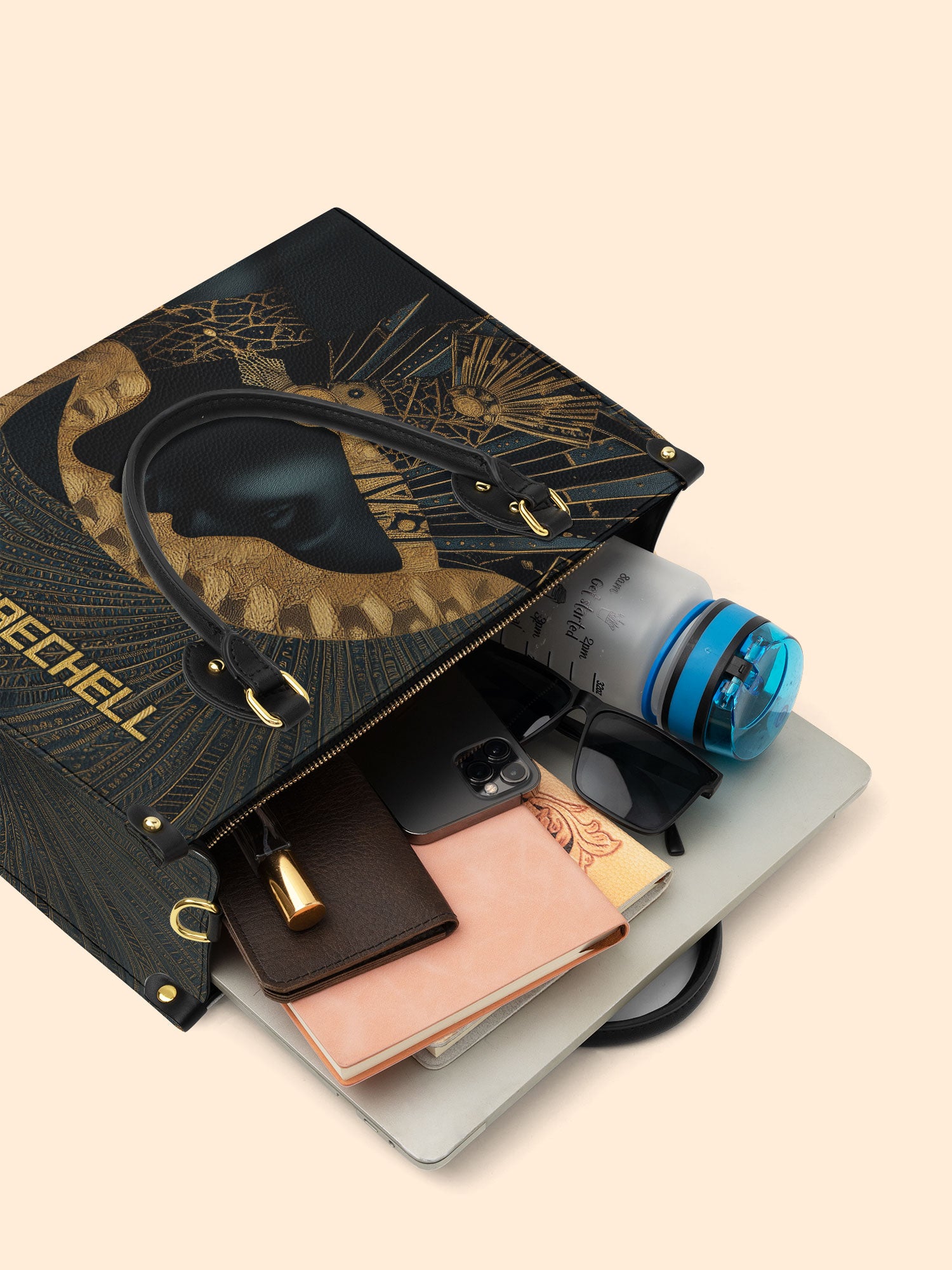 Ebon Halo Premium Leather Handbag